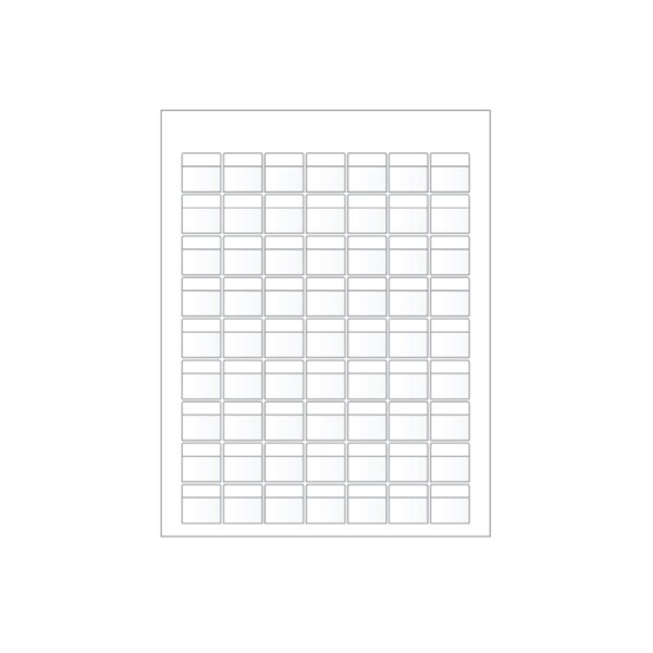 Ziptape Laser Printer Label Sheet Sticker Paper - 1" W x 0.34" H , 630PK ZT-LSL-76-602-10 - main